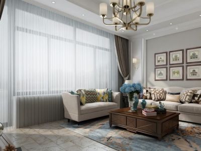 首开熙悦山-120㎡-美式风效果图