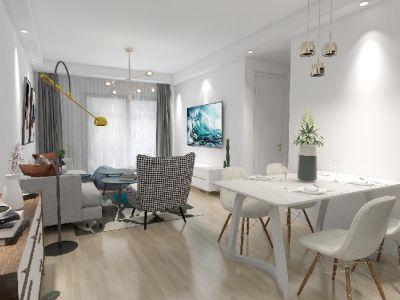 弘善家园-83㎡-极简风效果图