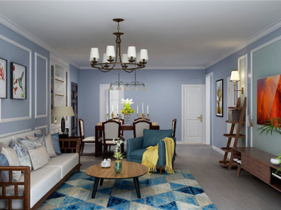 东关南里-116㎡-美式风效果图