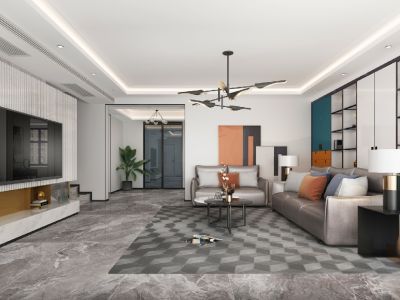 纳帕澜郡-137㎡-现代风效果图