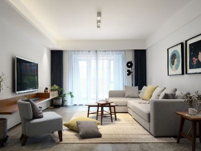 中天花园-103㎡-现代风效果图