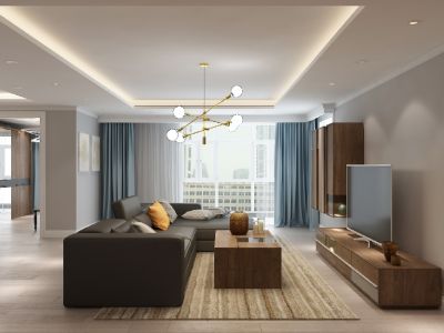 路劲世界城-130㎡-新中式风效果图