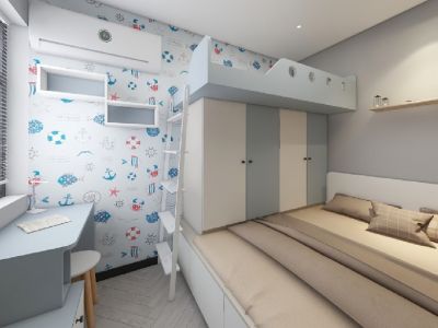 建国誉府-71㎡-简约风效果图