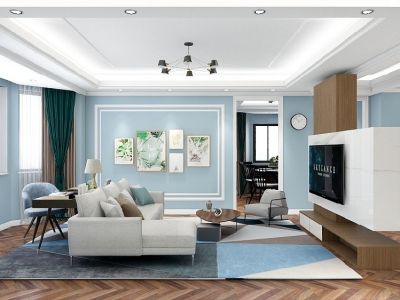 国瑞熙墅-145㎡-混搭风效果图