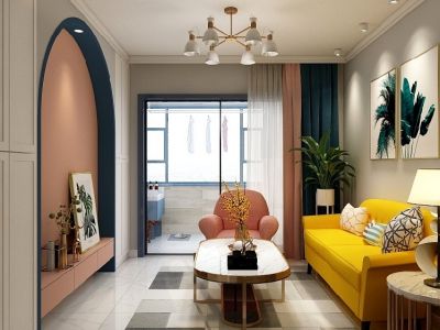 山语城-89㎡-现代风效果图