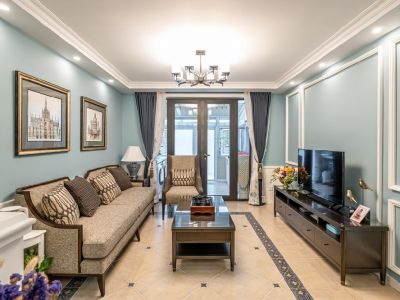 奥林匹克花园-106㎡-美式风效果图