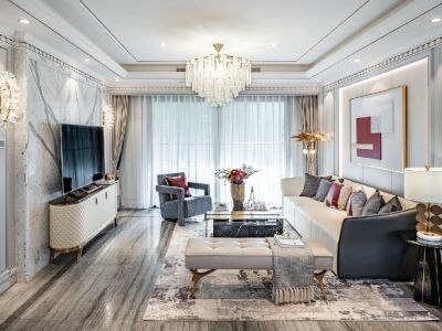 紫郡长安-135㎡-现代风效果图