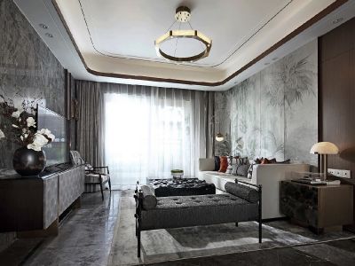 华远君城-127㎡-新中式风效果图