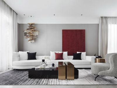 曲江华著中城 -99㎡-现代风效果图