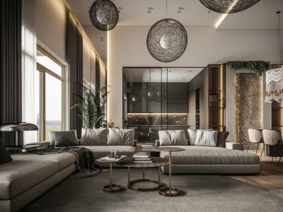 昱龙家园北区-100㎡-极简风效果图