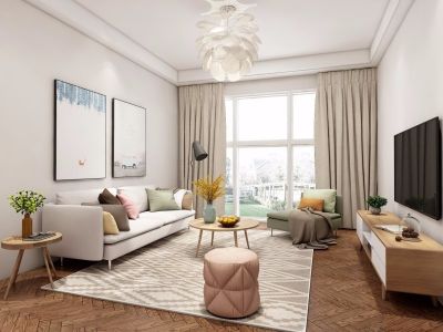 灞业大境-87㎡-北欧风效果图