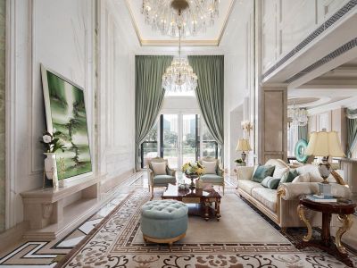 融创揽月府-458㎡-法式风效果图