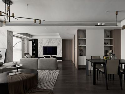 金轩公寓-125㎡-现代风效果图