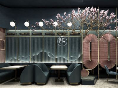 青拾·拾味江南菜餐厅-310㎡-奢华风效果图