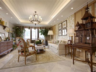 南郊美墅-190㎡-田园风效果图