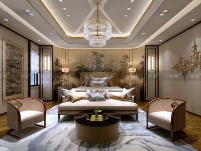 凯旋门豪庭-800㎡-新中式风效果图