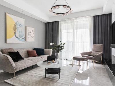 鹏兴花园-98㎡-北欧风效果图