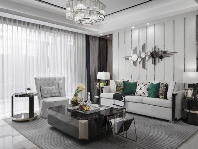 新安湖花园-167㎡-现代风效果图