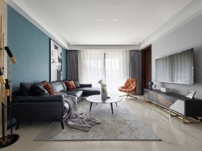 东海花园-125㎡-现代风效果图