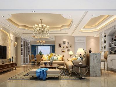悠山美地-156㎡-欧式风效果图
