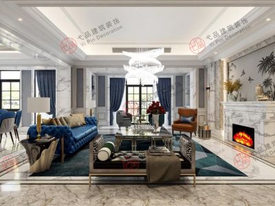 金地格林春晓-360㎡-欧式风效果图