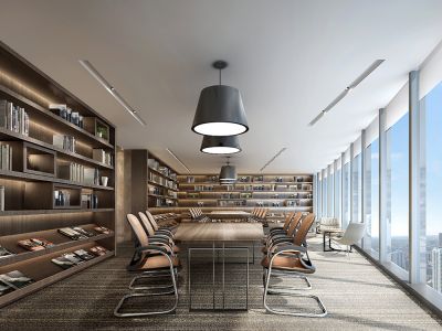 办公室-2500㎡-现代风效果图