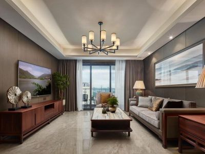 乐府花园-122㎡-新中式风效果图