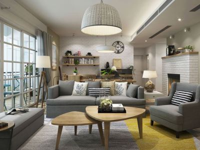 南华苑小区-145㎡-北欧风效果图