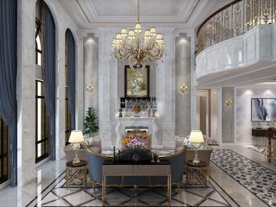 上海桃花源-388㎡-欧式风效果图