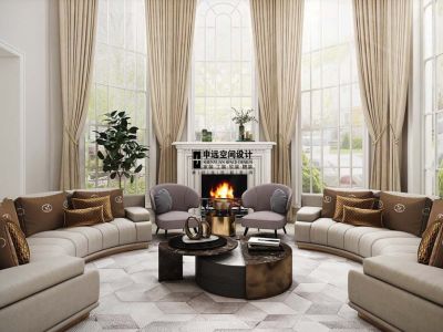 一品漫城-231㎡-美式风效果图