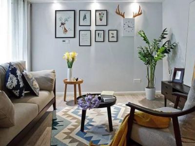 石榴苑小区-97㎡-北欧风效果图