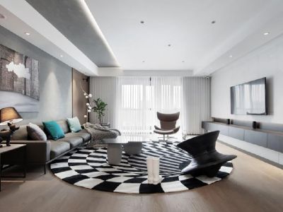 颐湾府-121㎡-现代风效果图