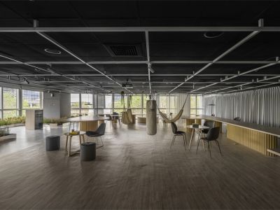 办桌文化-250㎡-工业风效果图