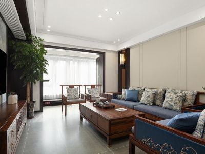 观澜湖翡翠湾-385㎡-中式风效果图