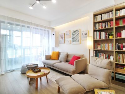 保利天悦-79㎡-极简风效果图