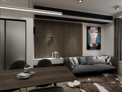 万科东荟城-78㎡-现代风效果图