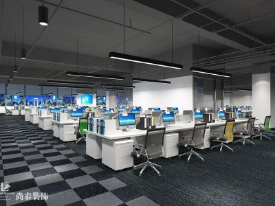 办公室-1500㎡-现代风效果图