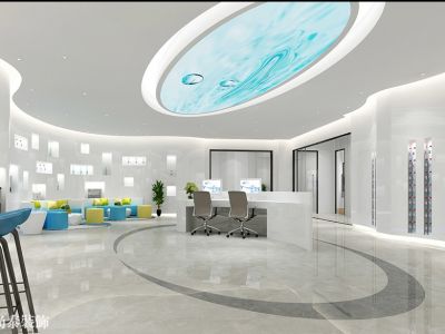 办公室-1200㎡-现代风效果图