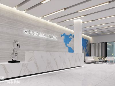 办公室-1300㎡-现代风效果图