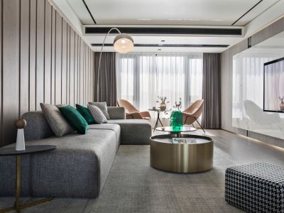 实地木槿雅著-130㎡-极简风效果图