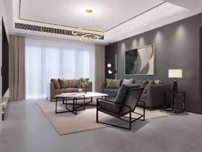 丽庭居-132㎡-现代风效果图