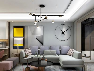 龙归城-106㎡-北欧风效果图