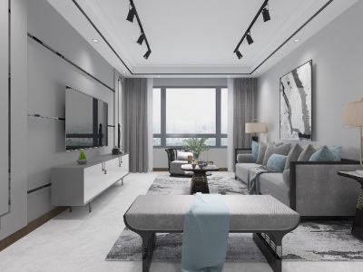 名居广场-118㎡-现代风效果图