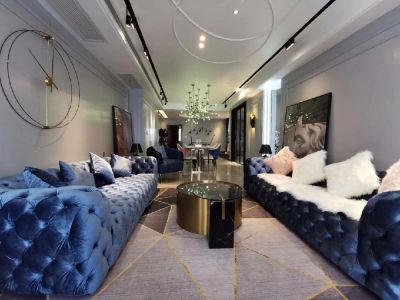 翡翠蓝湾-180㎡-轻奢风效果图