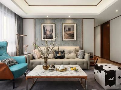 曦湾天馥-102㎡-现代风效果图