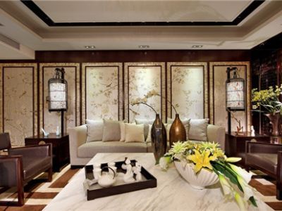 泡崖二区-135㎡-中式风效果图