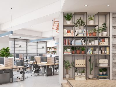 办公室-400㎡-现代风效果图