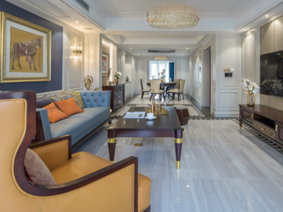 金湖华庭-128㎡-美式风效果图