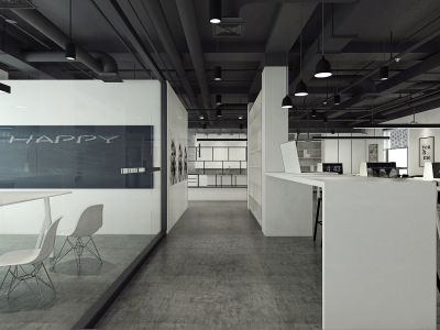 办公室-800㎡-简约风效果图