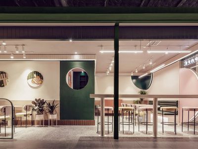 餐饮店-150㎡-温馨风效果图